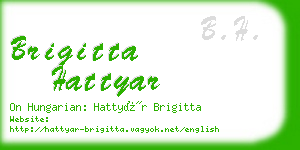 brigitta hattyar business card